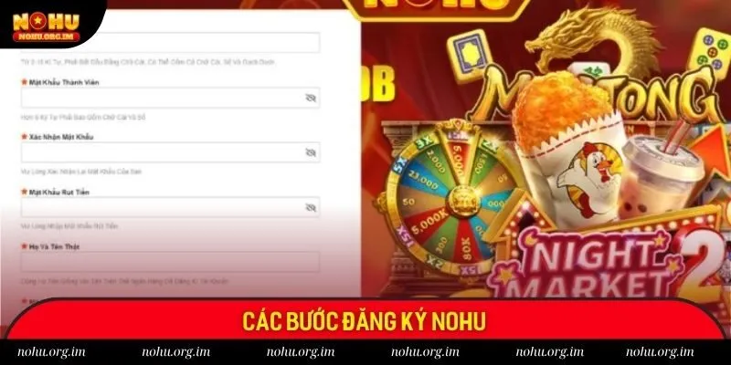 Quy trình tạo tài khoản Nohu thần tốc với 3 bước thực hiện