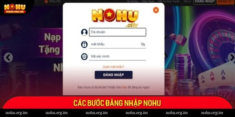 Thông tin hướng dẫn quy trình đăng nhập Nohu