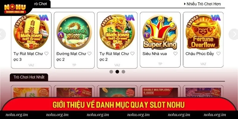 Giới thiệu về danh mục quay slot Nohu